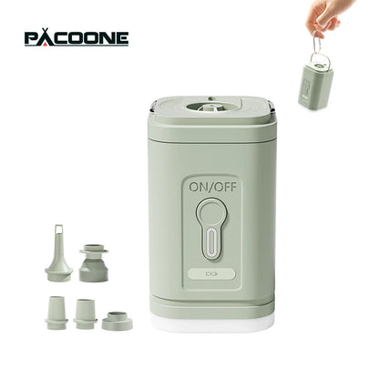 Elektrická vzduchová pumpa 3 v 1 se světly Mini bezdrátový vzduchový kompresor USB nabíjecí nafukovací/deflovací pumpy pro venkovní kempování