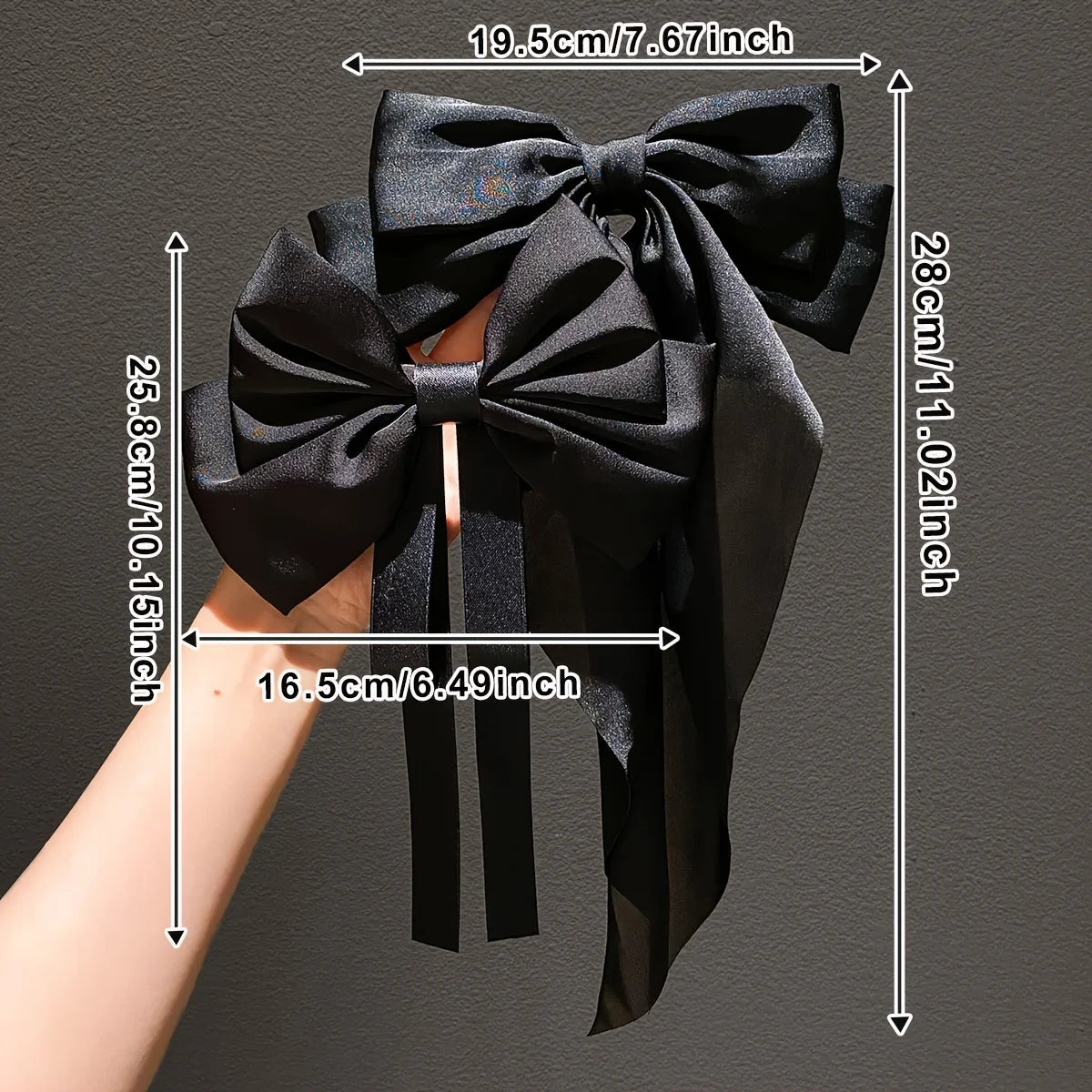 1/2/8ks Big Bow Ribbon Vlásenka pro ženy