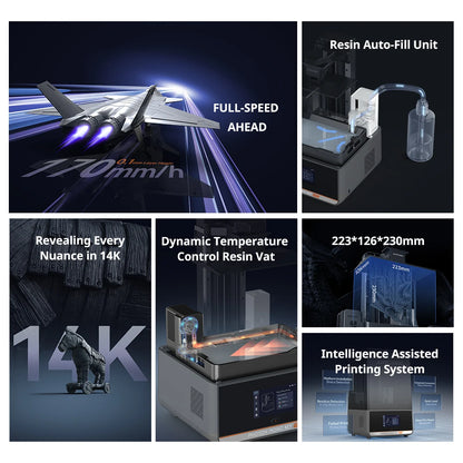 ANYCUBIC Photon Mono M7 Pro UV Resin 3D tiskárna 10'' 14K LCD 3D tiskárna s automatickým doplňováním pryskyřice Vysoká rychlost tisku 223