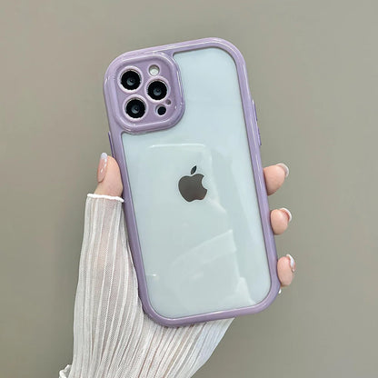 Pouzdro na telefon Candy Color pro iPhone 14 11 12 13 Pro Max X XR XS 7 8 SE Čirý nárazuvzdorný silikonový průhledný zadní kryt