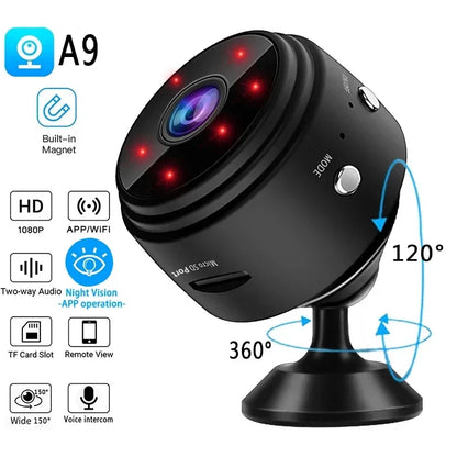 A9 Mini kamera HD 720P inteligentní domácí zabezpečení IP WiFi kamerový monitor Mobilní vzdálená kamera Mobilní vzdálená aplikace