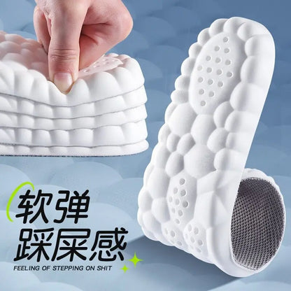 4D Step on Excrement Feeling Insoles Velkoobchod Super měkké Dlouhé stání Neunavené nohy Vojenský trénink Absorpce potu Deodor