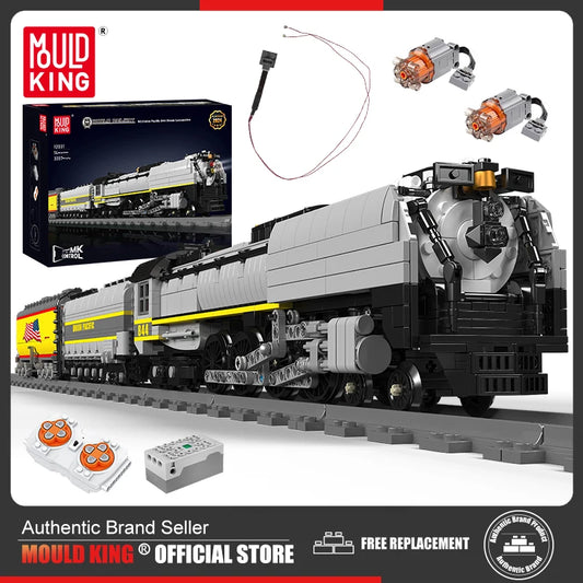 Mold King 12031 technický stavební blok vozu Dálkové ovládání Union Pacific 844 sestava modelu parní lokomotivy Vlak Hračky z cihel