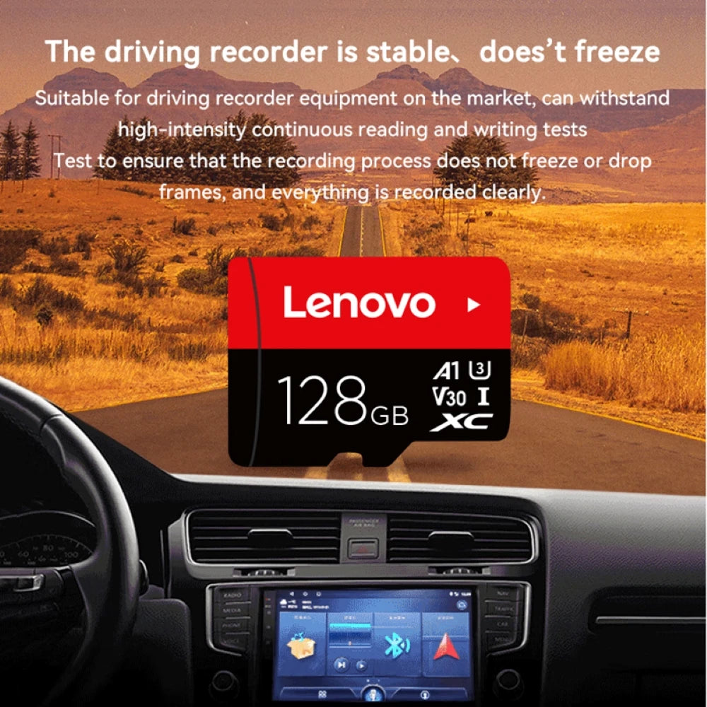 Paměťová karta Lenovo 512 GB 256 GB 128 GB 64 GB 32 GB U3 V30 4K Full HD Micro TF Mini SD karta Paměťová karta TF Flash pro telefon/počítač