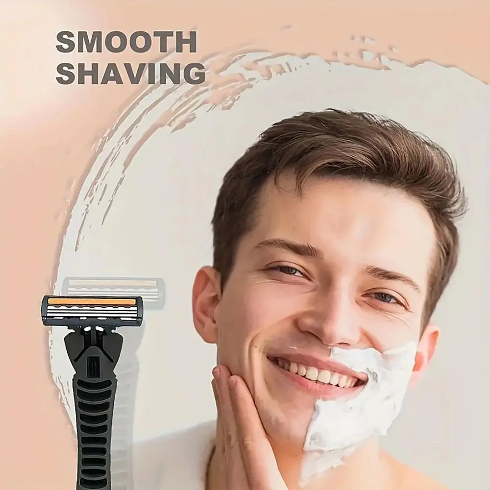 Různé balíčky Chránič pokožky Protiskluzová rukojeť Náhradní trojité břity Opakovaně použitelné bezpečnostní manuální holicí strojky pro muže Holení Koupání Cestování