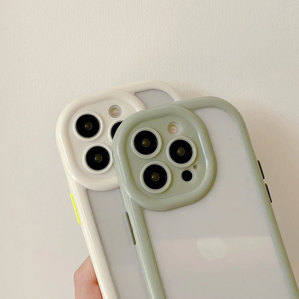 Pouzdro na telefon Candy Color pro iPhone 14 11 12 13 Pro Max X XR XS 7 8 SE Čirý nárazuvzdorný silikonový průhledný zadní kryt