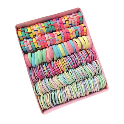 Kombinovaná sada dětské spony do vlasů s gumičkou, kroužek do vlásků pro miminko, vlasový doplněk se sponou na dívčí okraje, provázek do vlasů Baby Princess.