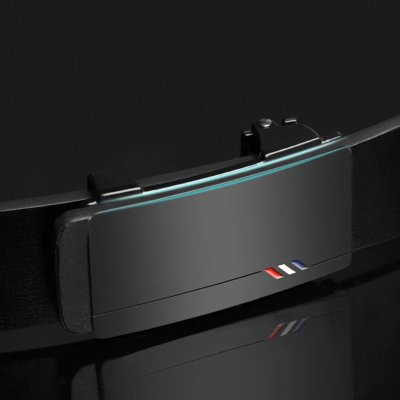 Módní business pánský pásek originální luxusní značkový pásek pásek s automatickou přezkou PU kožený měkký pásek s cargo kalhoty pásek džíny