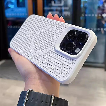 Síťka pro odvod tepla pro Magsafe magnetické bezdrátové nabíjecí pouzdro pro iPhone 16 15 14 Plus 13 12 11 Pro Max Breathable Cover
