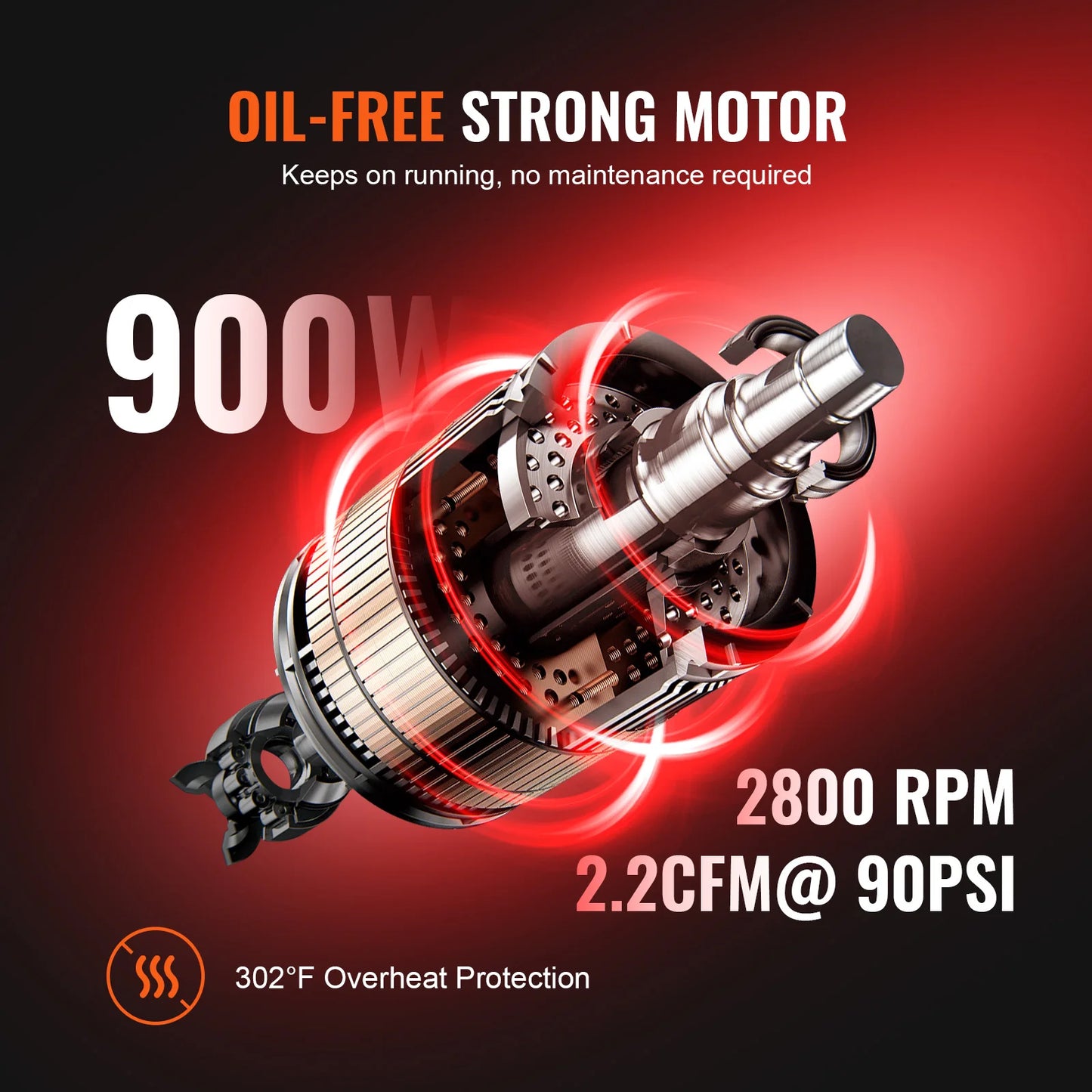 Tichý vzduchový kompresor VEVOR 9L 18L 24L 35L Tiché bezolejové přenosné vzduchové čerpadlo pro domácí opravy kompresor na huštění pneumatik