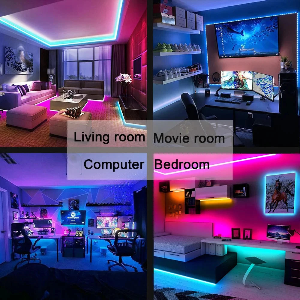 Páska Bluetooth USB LED páskové světlo 5050 SMD 5V USB RGB světla Flexibilní LED lampa Páska Páska RGB Samolepící TV stolní dioda