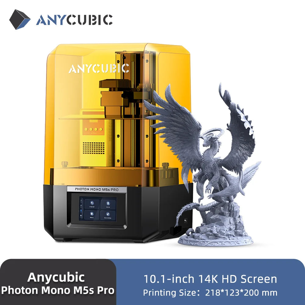 ANYCUBIC Photon Mono M5s Pro 14K Mono MSLA 3D tiskárna 10,1'' LCD Resin 3D rychlost tiskárny Až 150 mm/h Velikost tisku 223*127*200mm