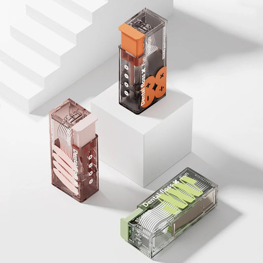 Zásobník na dentální nit obsahující 10ks úložného boxu s automatickým doplňováním ústní hygieny Pick