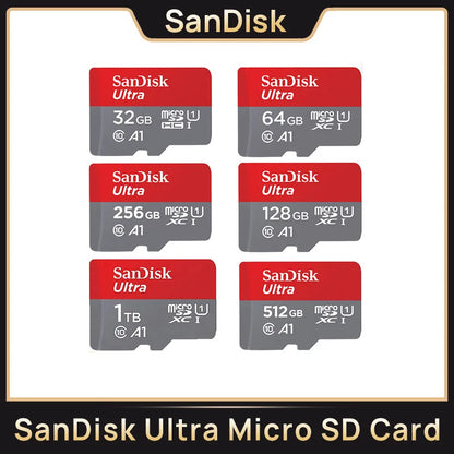 Paměťová karta SanDisk Ultra A1 Micro SD V10 C10 U1 32GB 64G 128G 256G 512G 1TB TF Flash karta pro telefon s fotoaparátem Nintendo Switch