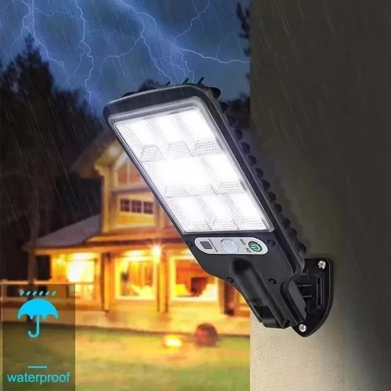 4/6/8ks 108 COB senzor Street 3 světelné režimy Venkovní voděodolné bezpečnostní solární lampy pro dálkové ovládání zahradní terasy