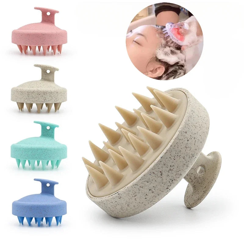 Silikonový šamponový kartáč Hlava masáž hlavy Hřeben na mytí vlasů Hřeben na masáž těla Kartáč do koupele Sprchový kartáč Salon Kadeřnický nástroj