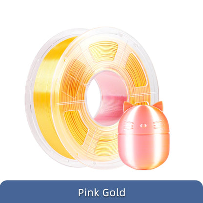 ANYCUBIC Silk PLA dvoubarevný tříbarevný 1,75 mm PLA vlákno 1 kg pro FDM 3D tiskárnu Shine Bright Vícebarevný 3D tiskový materiál