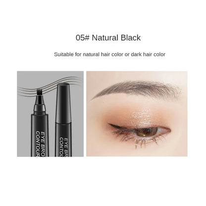 4bodová tužka na obočí Voděodolná tužka na obočí Vodotěsná tužka na obočí Přírodní make-up Dlouhotrvající make-up Módní tužka na obočí