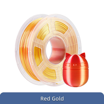 ANYCUBIC Silk PLA dvoubarevný tříbarevný 1,75 mm PLA vlákno 1 kg pro FDM 3D tiskárnu Shine Bright Vícebarevný 3D tiskový materiál