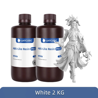 Nové 2 kusy/šarže ANYCUBIC ABS Like+ UV vytvrzování 405nm Standardní fotopolymerová pryskyřice ABS 3D pryskyřice Vysoce přesná pro LCD