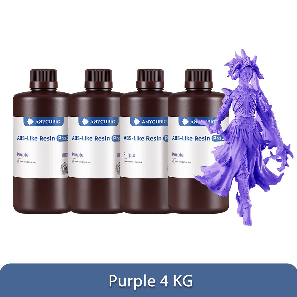 Nové 2 kusy/šarže ANYCUBIC ABS Like+ UV vytvrzování 405nm Standardní fotopolymerová pryskyřice ABS 3D pryskyřice Vysoce přesná pro LCD