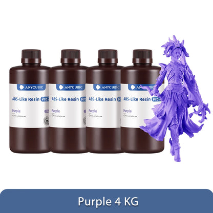 Nové 2 kusy/šarže ANYCUBIC ABS Like+ UV vytvrzování 405nm Standardní fotopolymerová pryskyřice ABS 3D pryskyřice Vysoce přesná pro LCD