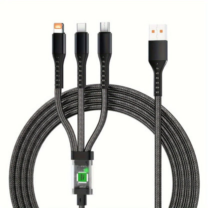 Datový kabel 3-V-1 120W/100W pro iPhone 15-7 Kabel pro rychlé nabíjení USB to TypeC 8pin Mirco USB pro Samsung Huawei Xiaomi USB C