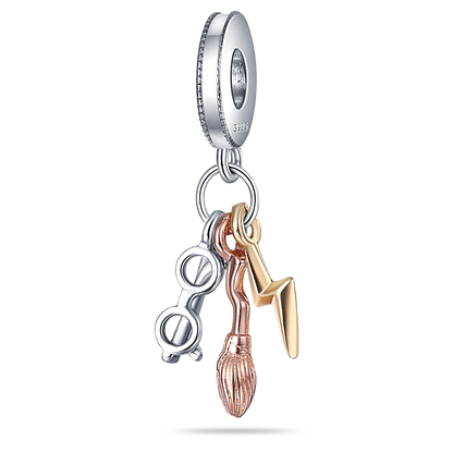 Nové 925 Sterling Silver Módní Dámské korálky s přívěskem Wolf Head Dumbo Vhodné pro náramek Pandora Náhrdelník DIY jemné šperky