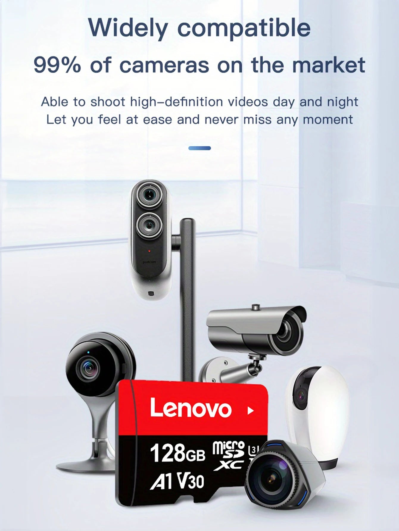 Paměťová karta Lenovo 512 GB 256 GB 128 GB 64 GB 32 GB U3 V30 4K Full HD Micro TF Mini SD karta Paměťová karta TF Flash pro telefon/počítač