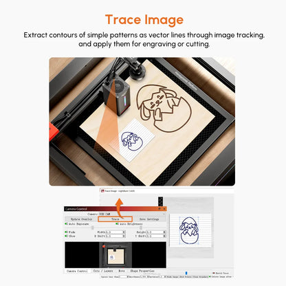 Kamera AlgoLaser ALSC1.0 Lightburn pro laserový gravírovací stroj Přesné polohování HD průmyslová kamera pro většinu strojů