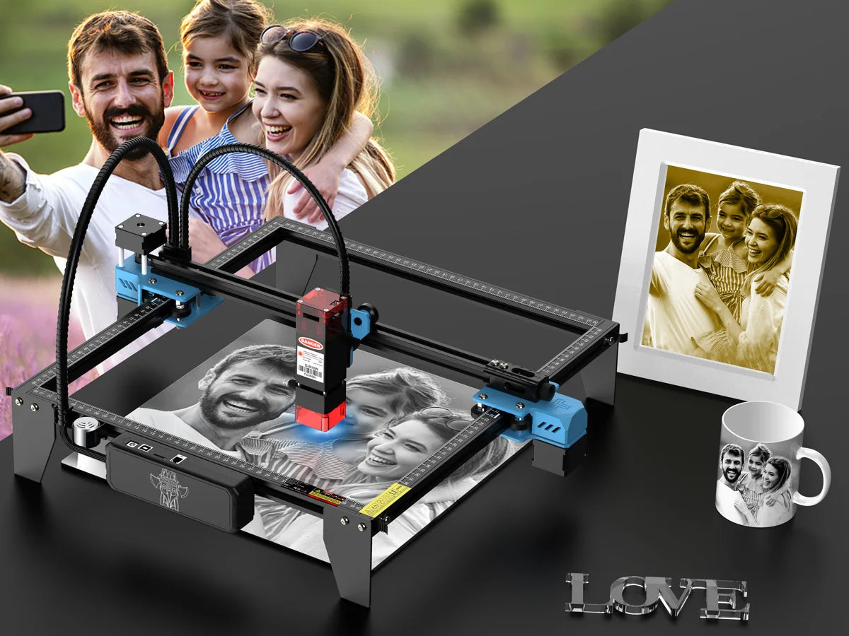 Laserový rytec TwoTrees TTS-10 Pro 80W Nerezová ocel Tiskárna loga pro vlastní potřebu Kovový laserový gravírovací stroj TTS-55Pro CNC řezání dřeva