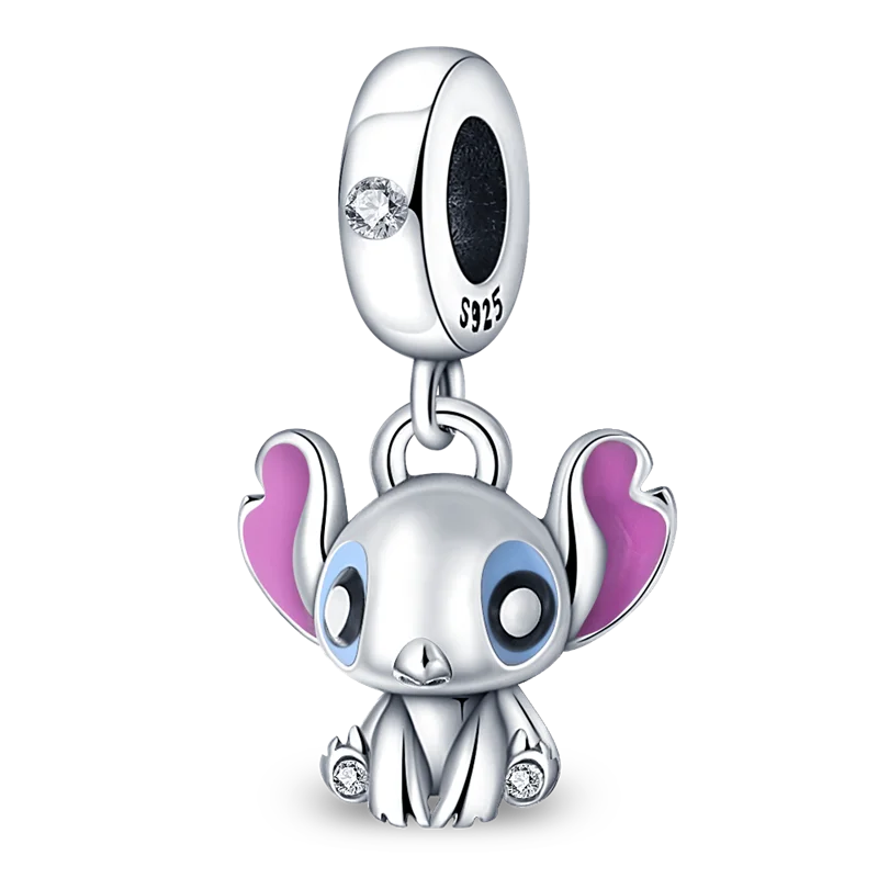 Nové 925 Sterling Silver Módní Dámské korálky s přívěskem Wolf Head Dumbo Vhodné pro náramek Pandora Náhrdelník DIY jemné šperky