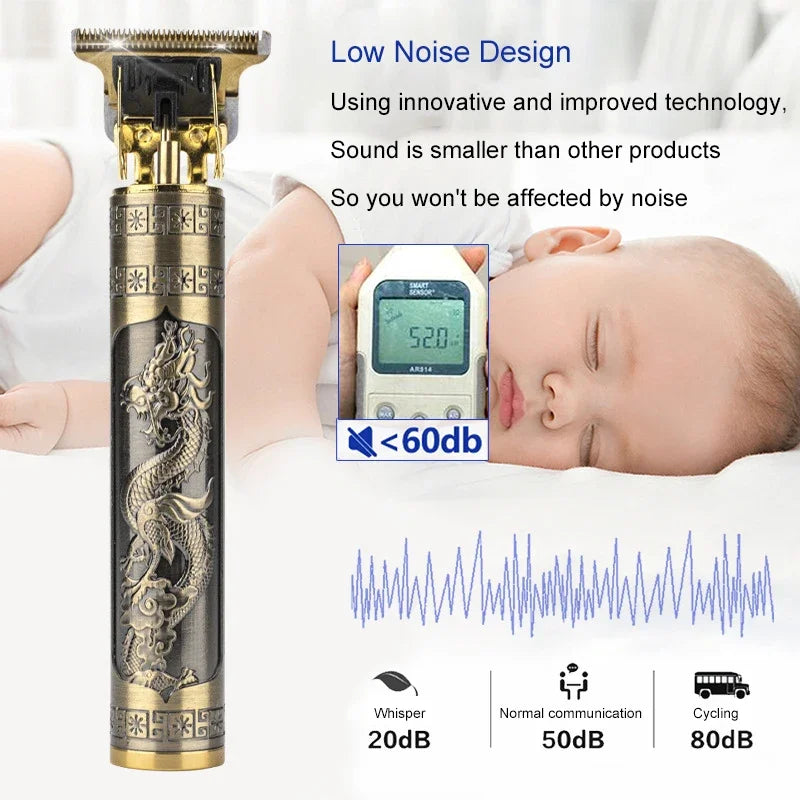 Elektrický zastřihovač vlasů Profesionální USB bezdrátový zastřihovač Profesionální zastřihovač vousů Sada pro úpravu vlasů Stroj na stříhání vlasů