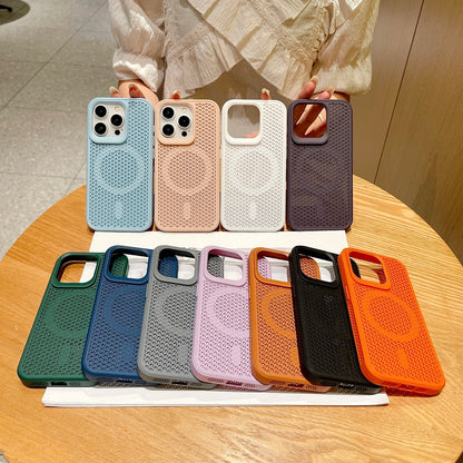 Síťka pro odvod tepla pro Magsafe magnetické bezdrátové nabíjecí pouzdro pro iPhone 16 15 14 Plus 13 12 11 Pro Max Breathable Cover