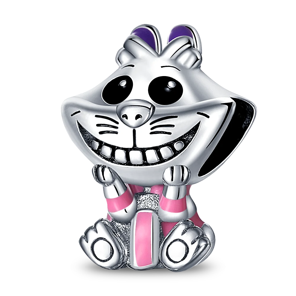 Nové 925 Sterling Silver Módní Dámské korálky s přívěskem Wolf Head Dumbo Vhodné pro náramek Pandora Náhrdelník DIY jemné šperky