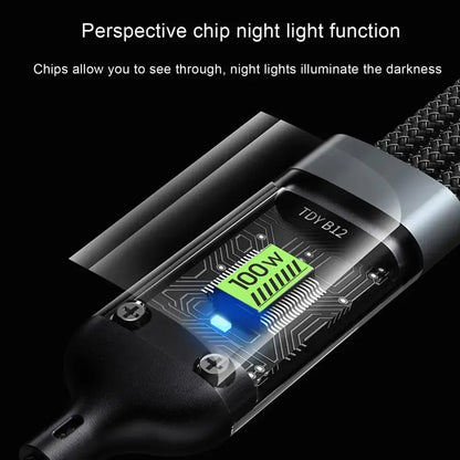 Datový kabel 3-V-1 120W/100W pro iPhone 15-7 Kabel pro rychlé nabíjení USB to TypeC 8pin Mirco USB pro Samsung Huawei Xiaomi USB C