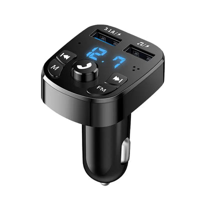 Mp3 přehrávač do auta Duální USB rychlá nabíječka FM Bluetooth přijímač Kompatibilní s 5,0 Fm vysílačem USB flash disk Sada do auta