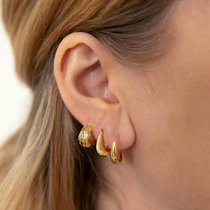 3ks Nové minimalistické měděné kovové kruhové náušnice pro ženy Jednoduchý kruh Pánské malé náušnice Punk Unisex Rock Piercing Šperky