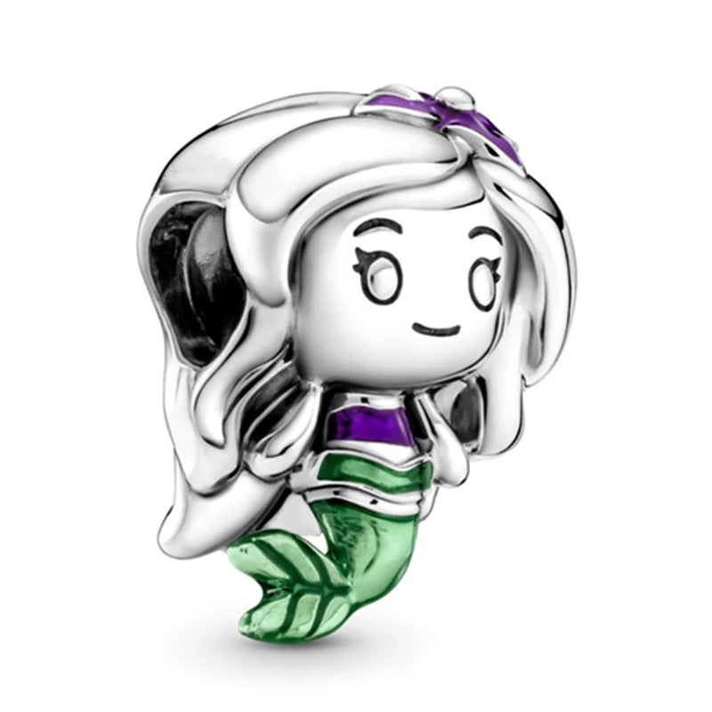 Nové 925 Sterling Silver Módní Dámské korálky s přívěskem Wolf Head Dumbo Vhodné pro náramek Pandora Náhrdelník DIY jemné šperky