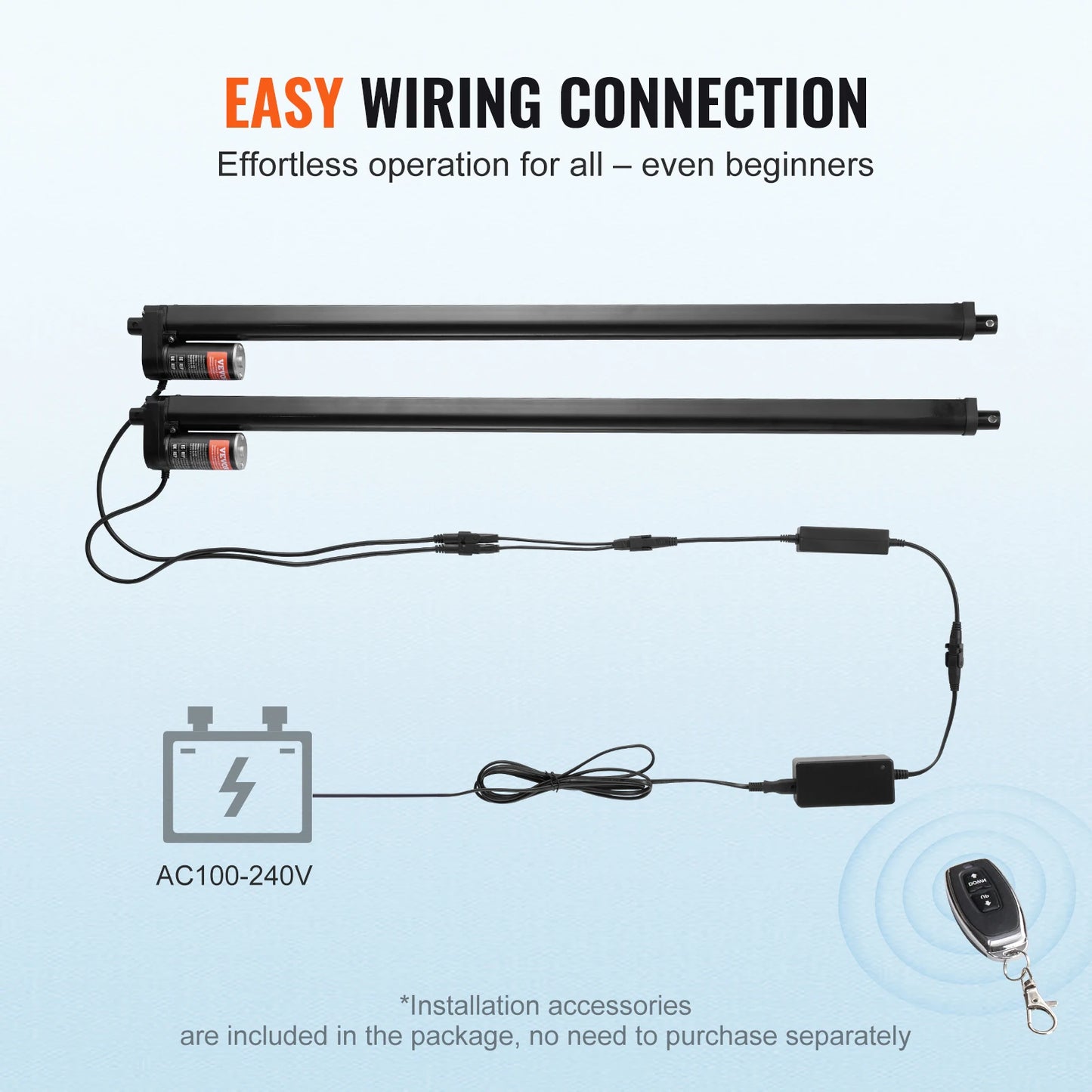 VEVOR 2PCS 12V lineární aktuátor 1000N 30palcová sada elektrického lineárního ovladače motoru IP54 Krytí pro domácí televizní stolek Zvedání pohovky