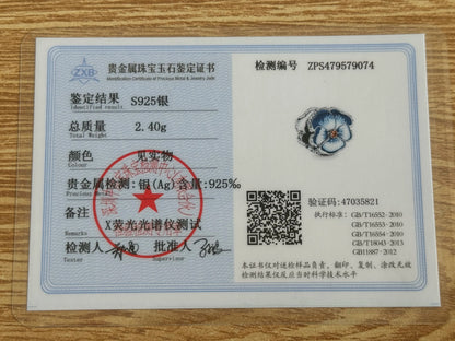 2024 Nový jarní přívěsek s modrým květem ptáček Diy Bead Fit Evropský náramek 925 Sterling Silver Šperky Příslušenství