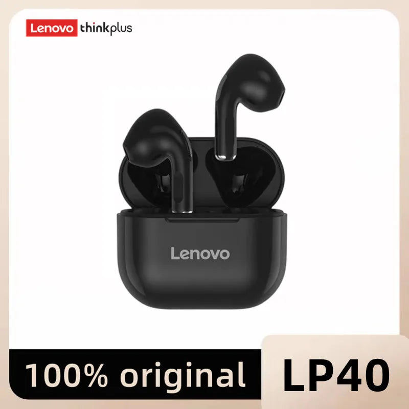 Originální sluchátka Lenovo lp40 Bluetooth 5.0 s pohlcujícím zvukem HIFI TWS s dotykovým ovládáním mikrofonu pro pohyb v dlouhém pohotovostním režimu