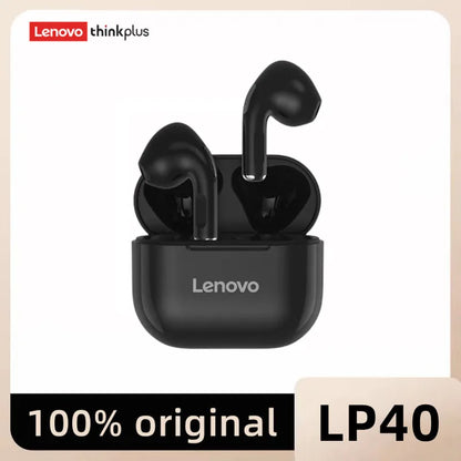 Originální sluchátka Lenovo lp40 Bluetooth 5.0 s pohlcujícím zvukem HIFI TWS s dotykovým ovládáním mikrofonu pro pohyb v dlouhém pohotovostním režimu