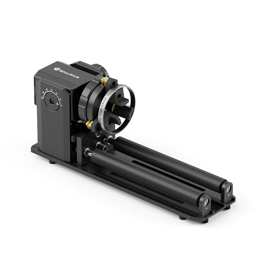 SCULPFUN RA Pro Max 4 in 1 Laser Rotary Module with Roller, for Laser Engraving Cylindrical/Irregularly Round Objects
