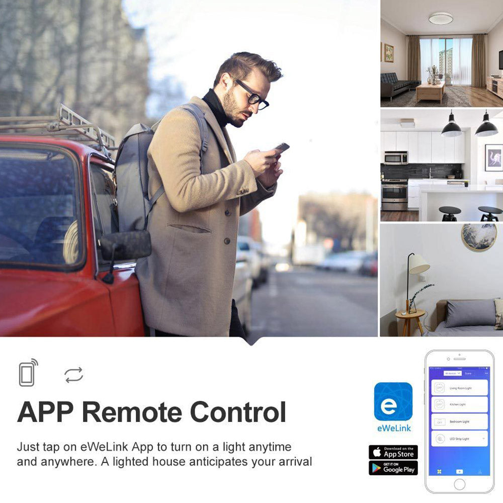 SONOFF Basic R2 Wireless WiFi Smart Switch, DIY Module, for Smart Home Automation, Voice Control, Works with Alexa &amp; Google Home