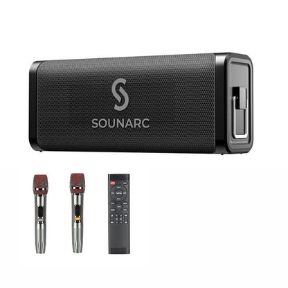 SOUNARC M1 80W Bluetooth Speaker with 2 Wireless Microphones