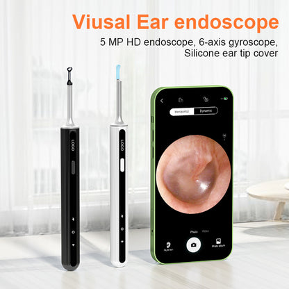 SUNUO X8 Smart Visual Ear Cleaner, Acne Squeezing, 5MP HD Camera, 6-Axis Gyroscope, Silicone Ear Tips, WiFi Connection