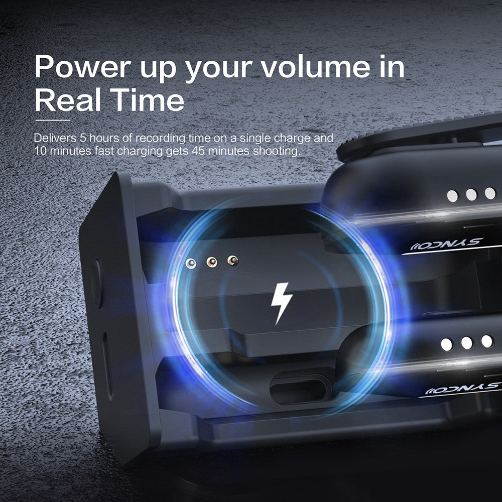 SYNCO P1S Wireless Condenser Microphone for Type-C Android Devices, Auto Contact Pairing, 150m Transmission - Type-C Receiver