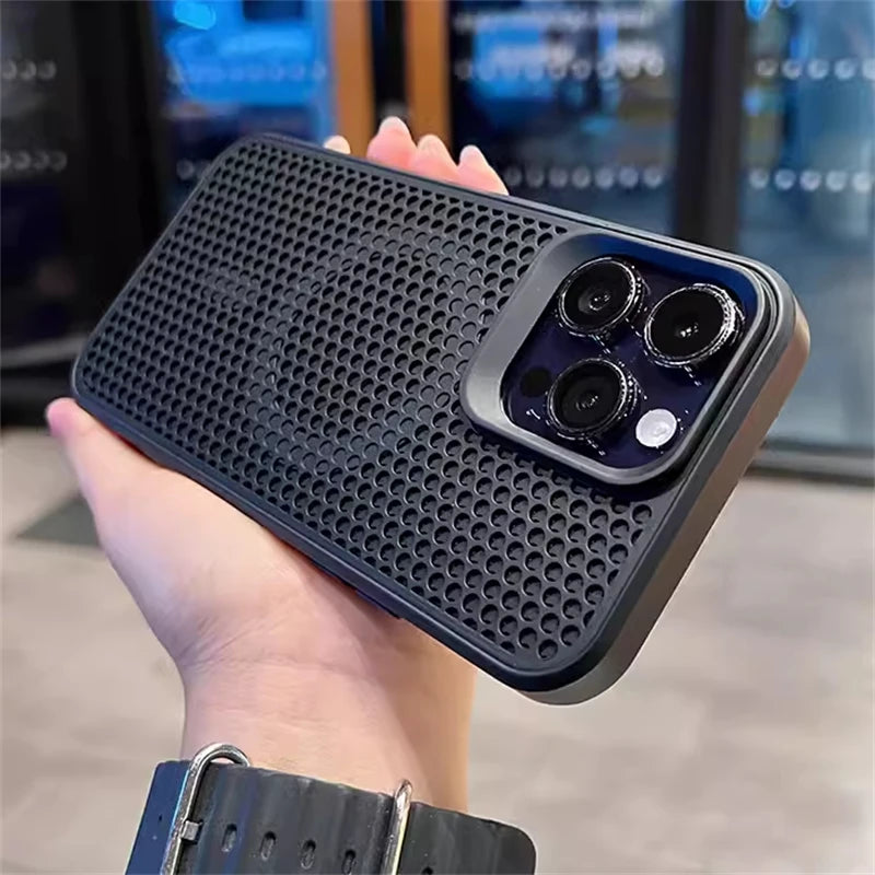 Síťka pro odvod tepla pro Magsafe magnetické bezdrátové nabíjecí pouzdro pro iPhone 16 15 14 Plus 13 12 11 Pro Max Breathable Cover