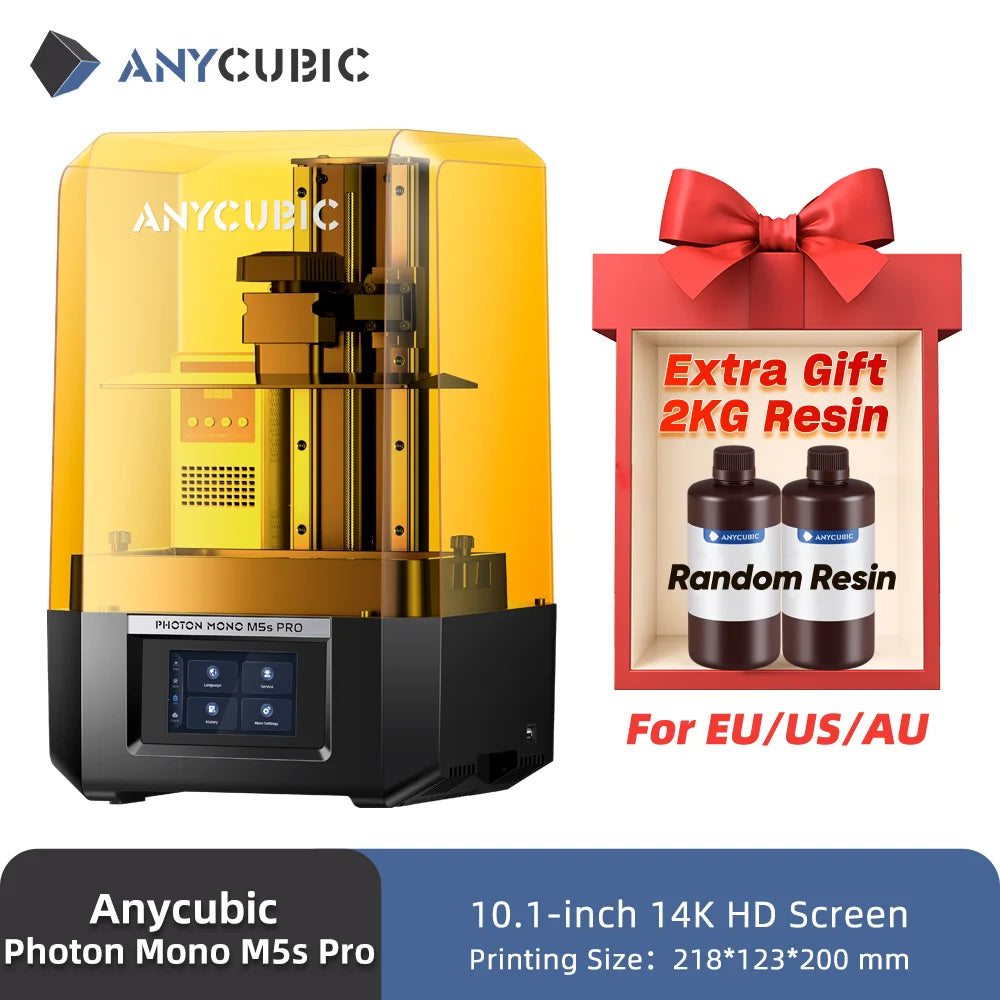 ANYCUBIC Photon Mono M5s Pro 14K Mono MSLA 3D tiskárna 10,1'' LCD Resin 3D rychlost tiskárny Až 150 mm/h Velikost tisku 223*127*200mm